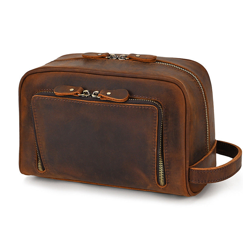 Large-capacity Vintage Top Layer Cowhide Storage Bag