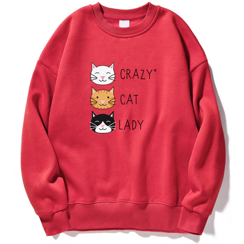 Crazy Cat Women's Funny Cute Sweatshirt