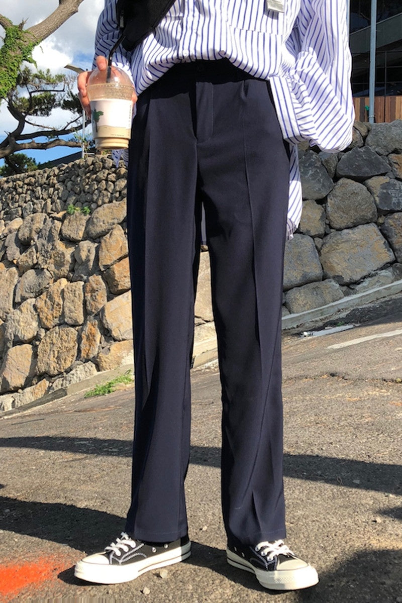 Men's Drape Straight Trousers Suit Pants