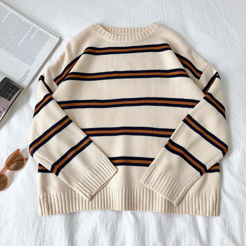 New Korean Retro College Style Loose All-match Sweater