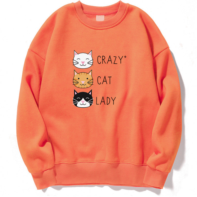 Crazy Cat Women's Funny Cute Sweatshirt