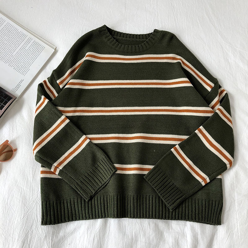 New Korean Retro College Style Loose All-match Sweater