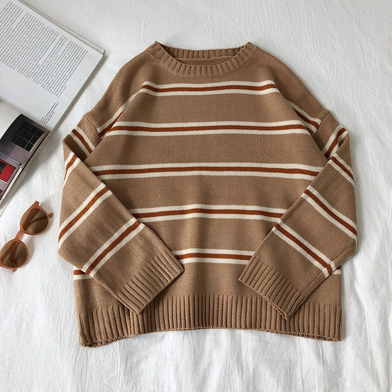 New Korean Retro College Style Loose All-match Sweater