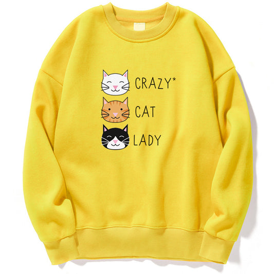 Crazy Cat Women's Funny Cute Sweatshirt