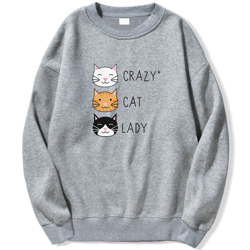 Crazy Cat Women's Funny Cute Sweatshirt