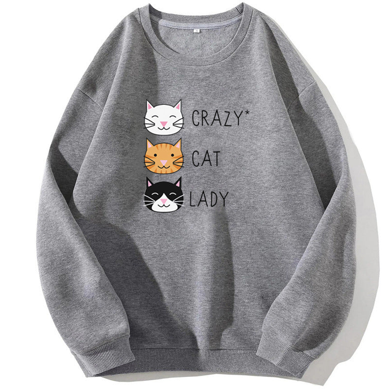 Crazy Cat Women's Funny Cute Sweatshirt