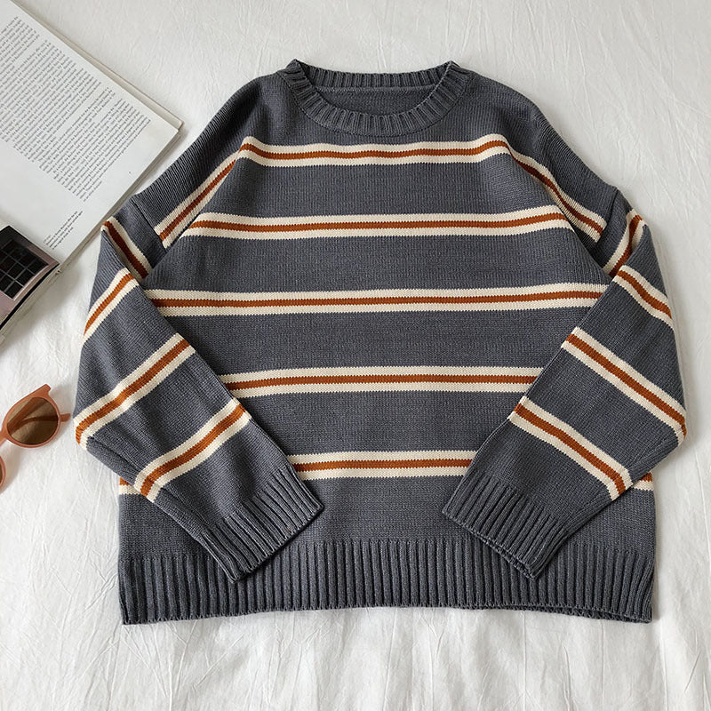 New Korean Retro College Style Loose All-match Sweater